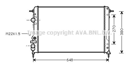 AVA QUALITY COOLING Радиатор, охлаждение двигателя RTA2266